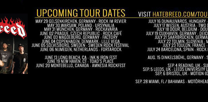 Hatebreed : Summer Tour 2015